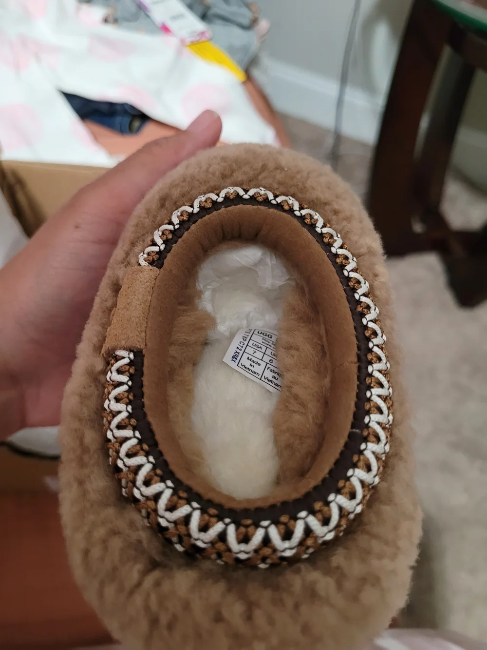 UGG Kids Chestnut Cozy Sheepskin Slippers